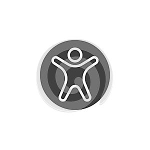 Accessibility button vector icon