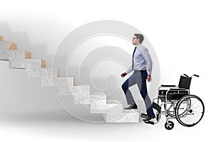 The accessibility concepth with wheelchair for disabled