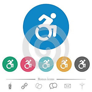 Accessibility flat round icons