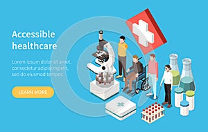 Accessibility Isometric Concept