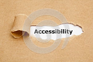 Accessibility Ripped Brown Paper Concept