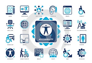 Accessibility solid icon set photo