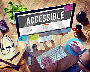 Accessible Approachable Attainable Available Business Concept