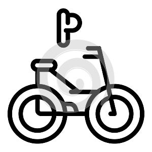 Accessible eletric bike icon, outline style