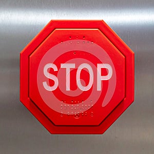 Accessible Emergency Stop Button with Braille