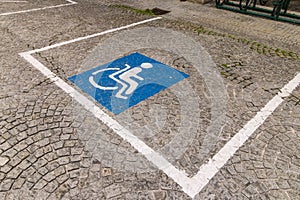 Accessible parking space reserved for persons with disabilities