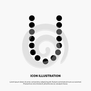 Accessories, Beauty, Lux, Necklets solid Glyph Icon vector