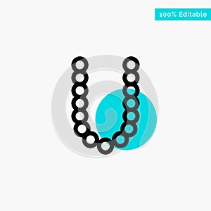 Accessories, Beauty, Lux, Necklets turquoise highlight circle point Vector icon