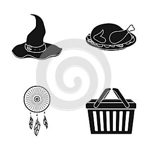 Accessories, cafe, restaurant and other web icon in black style.Products, carrying, tools, icons in set collection.