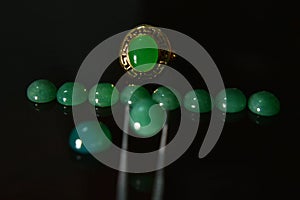 Accessories Green jade Beautiful, rare, expensive for jewelry making