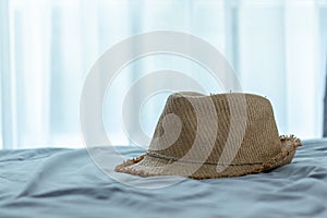 Accessories for the holiday,Hat weave on bed