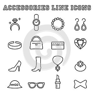 Accessories line icons