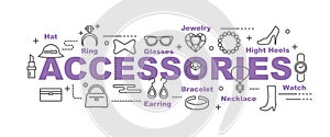 Accessories vector banner