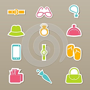 Accessory icons set