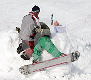 Accident with athlete at winter contest