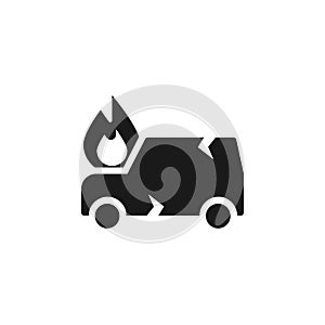 Accident, car, crash, damage icon - Vector. Insurance concept vector illustration.