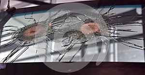 Accident damaged windshield