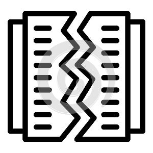 Accident data loss icon outline vector. Entry passcode