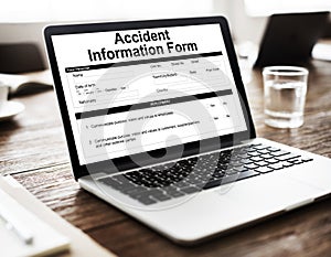 Accident Injury Report Form Information Concept