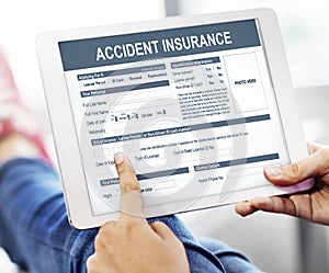 Accident Insurance Application Form Concept