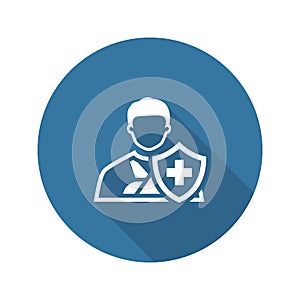 Accident Insurance Icon. Flat Design