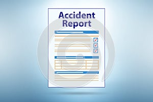Accident report for the insurance claim