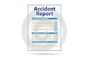 Accident report for the insurance claim