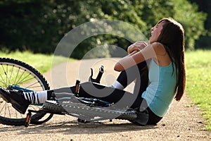 Accident on road with biker