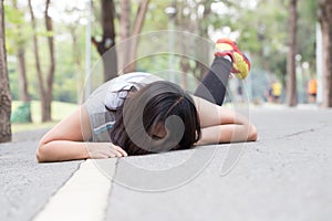Accident. stumble and fall while jogging