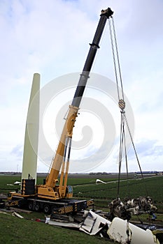 Accident of a windturbine photo