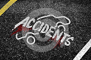 Accidents, message on the road