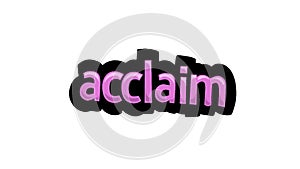 ACCLAIM writing vector design on a white background