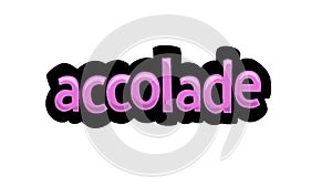 ACCOLADE writing vector design on a white background
