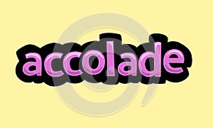 ACCOLADE writing vector design on a yellow background