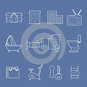 Accommodation amenities icons photo