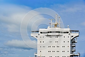 Accommodation bridge deck of Cargo ship