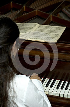 Accomplished Pianist at the Piano photo