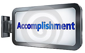 Accomplishment on billboard