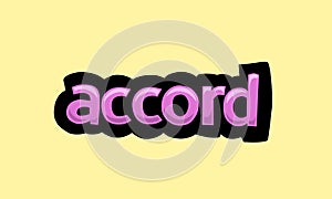 ACCORD writing vector design on a yellow background