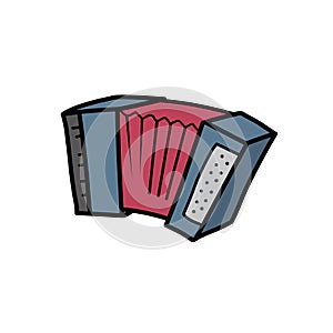 Accordian classical bayan illustration