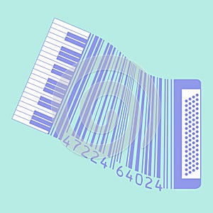 This accordion is also a UPC code for Print or Web photo