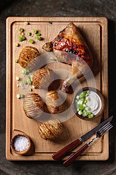 Accordion baked potatoes