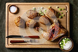 Accordion baked potatoes