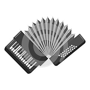 Accordion icon, gray monochrome style