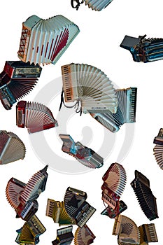 Accordion Isolated Collage