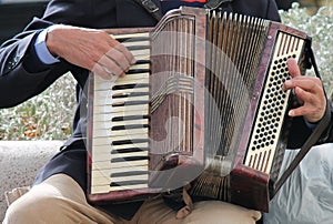 Accordionist accordian play playing