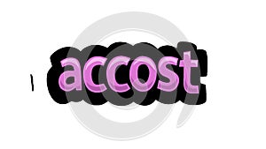 ACCOST writing vector design on a white background