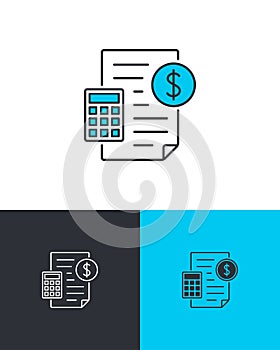 Account Audit Report with Calculator and Coin