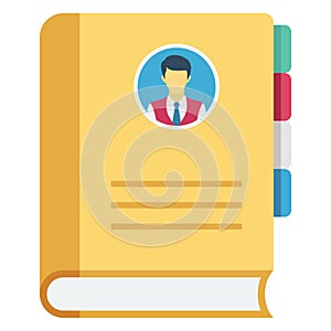 Account book, address book Color Isolated Vector icon which can be easily modified