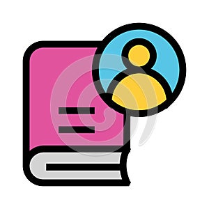 Account book color line icon